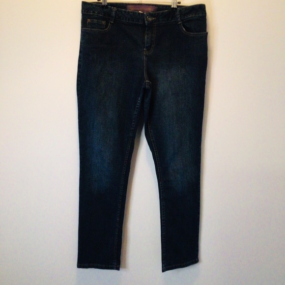 Blue Denim Jeans Skinny Leg Stretch 